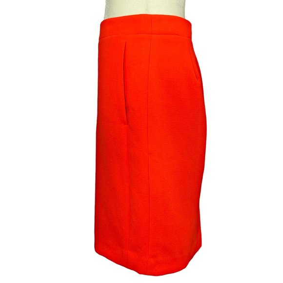 J. Crew The Pencil Skirt in Bright Orange Size 2 - Picture 3 of 9